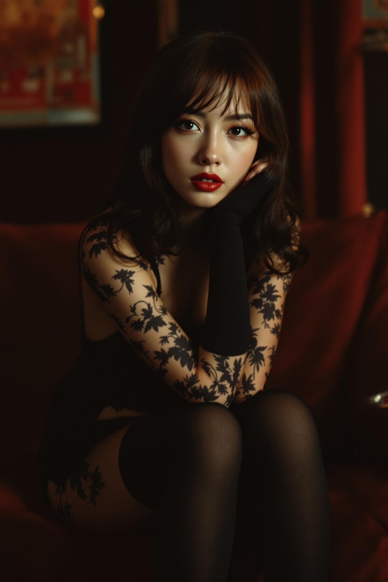 复古港风黑丝情调 - 写真馆唯美写真